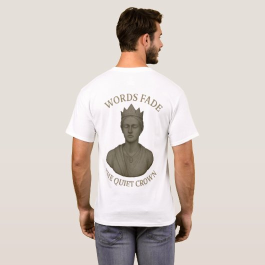 穏やかな王冠 - 言葉を超えた力 Tシャツ (裏面フル)