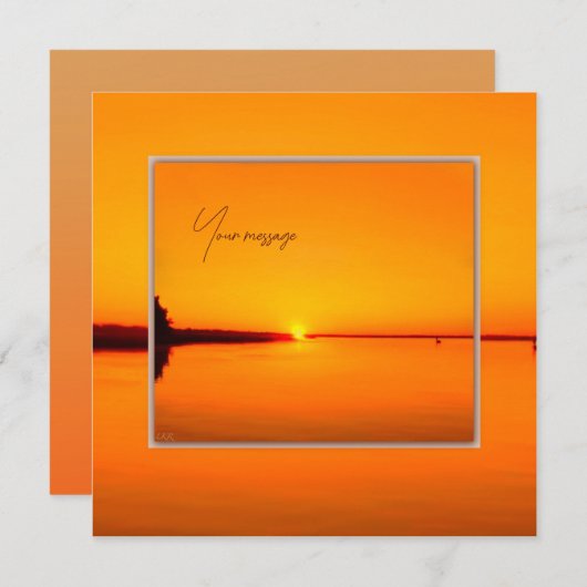 穏やかな琥珀の夕日 (正面/裏面)