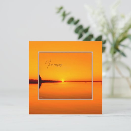 穏やかな琥珀の夕日 (スタンド正面)