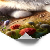 穏やかな田舎の穏やかなカリコ猫 ポスター (角)