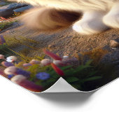 穏やかな田舎の穏やかなカリコ猫 ポスター (角)