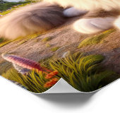 穏やかな田舎の穏やかなカリコ猫 ポスター (角)