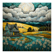 穏やかな田舎の風景とファームハ魅力的ウス