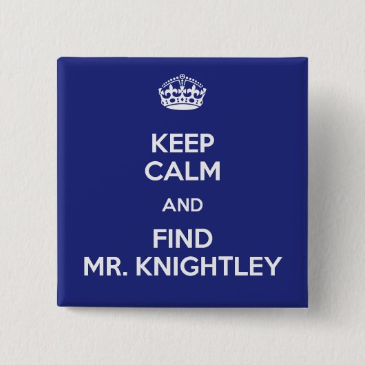穏やかな発見の氏を保って下さいKnightleyエマジェーンAusten 缶バッジ (正面)