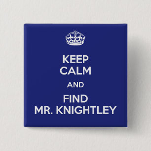 穏やかな発見の氏を保って下さいKnightleyエマジェーンAusten 缶バッジ