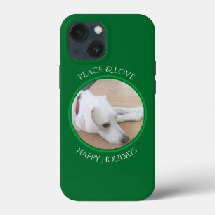 穏やかな白い犬の赤い襟クリスマスケースメイト iPhone 13 MINIケース
