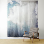 穏やかな白い雲と青い空のグランジ タペストリー (インサイチュ)