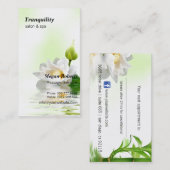 穏やかな白蓮教のスパのスキンケアのマッサージのサロン 予約カード (正面/裏面)