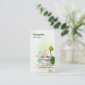 穏やかな白蓮教のスパのスキンケアのマッサージのサロン 予約カード (スタンド正面)