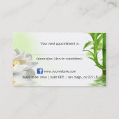 穏やかな白蓮教のスパのスキンケアのマッサージのサロン 予約カード (裏面)