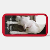 穏やかな眠っている子犬の赤いクリスマス Case-Mate iPhoneケース (裏面 (横))