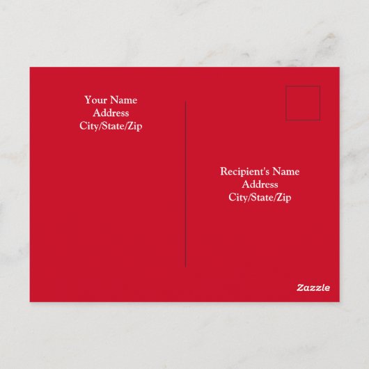 穏やかな眠っている白い子犬のクリスマスを治す ポストカード (裏面)