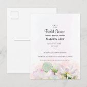 穏やかな睡蓮と蓮のブライダルシャワー インビテーションポストカード (正面/裏面)