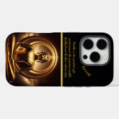 穏やかな瞑想の中の黄金の仏 Case-Mate iPhoneケース (裏面 (横))