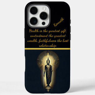穏やかな瞑想の中の黄金の仏 iPhone 16 PRO MAXケース