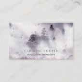 穏やかな瞑想インストラクターミストツリーズウォーター色 名刺 (正面)