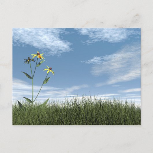 穏やかな石 - 3Dレンダリング ポストカード (正面)