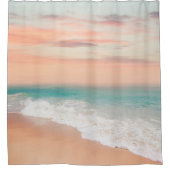 穏やかな砂のビーチ風景 シャワーカーテン (正面)