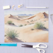 穏やかな砂漠の風景と柔らかい砂丘 薄葉紙 (クラフト)
