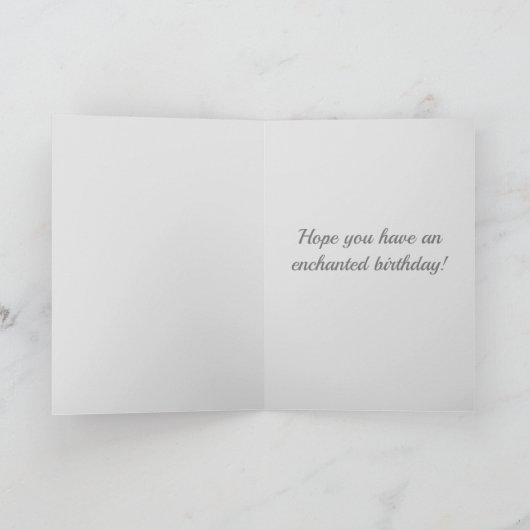 穏やかな神秘的な暗いファンタジー女性ポートレート カード (内部)