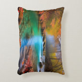 穏やかな秋の川景色 アクセントクッション (正面(垂直))