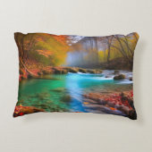 穏やかな秋の川景色 アクセントクッション (裏面)