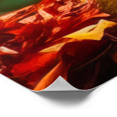 穏やかな秋の川景色 ポスター (角)