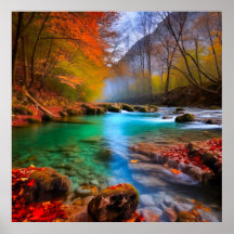 穏やかな秋の川景色