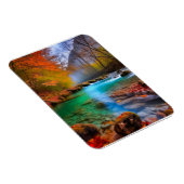 穏やかな秋の川景色 マグネット (右側)