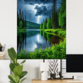 穏やかな稲妻に劇的に打ち勝つ ポスター (ホームオフィス)