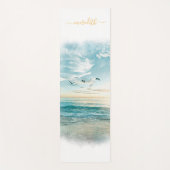 穏やかな穏やかな海シーショアサンネーム ヨガマット (正面)
