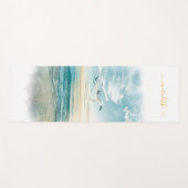 穏やかな穏やかな海シーショアサンネーム ヨガマット (正面(横))