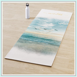 穏やかな穏やかな海シーショアサンネーム ヨガマット