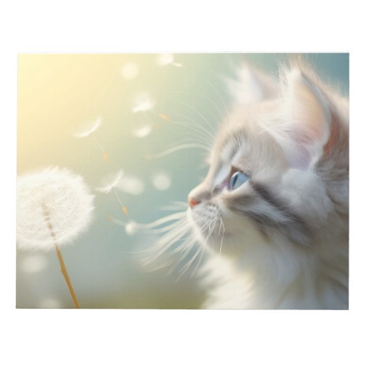 穏やかな穏やかな穏やかな猫の毛皮のペット ノートパッド (正面)