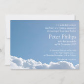 穏やかな空2 詩 葬儀案内 招待状 (正面)