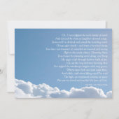 穏やかな空2 詩 葬儀案内 招待状 (裏面)