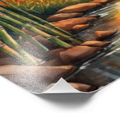 穏やかな竹川の水の色絵画の設定 フォトプリント            (角)