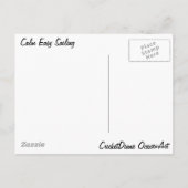 穏やかな簡単セーリングクリケットディーヌ海アート ポストカード (裏面)