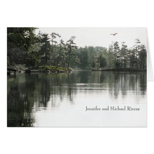 穏やかな素朴な湖結婚は緑感謝していのあなた (正面横)