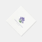 穏やかな紫の花ラベンダー スタンダードカクテルナプキン (角)