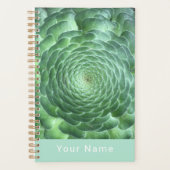 穏やかな緑の多肉植物 プランナー手帳 (正面)