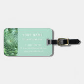 穏やかな緑の多肉植物 ラゲッジタグ (正面横)