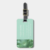 穏やかな緑の多肉植物 ラゲッジタグ (正面縦)