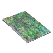 穏やかな緑の抽象芸術スパイラルフォトノートブック，平和 ノートブック (右側)