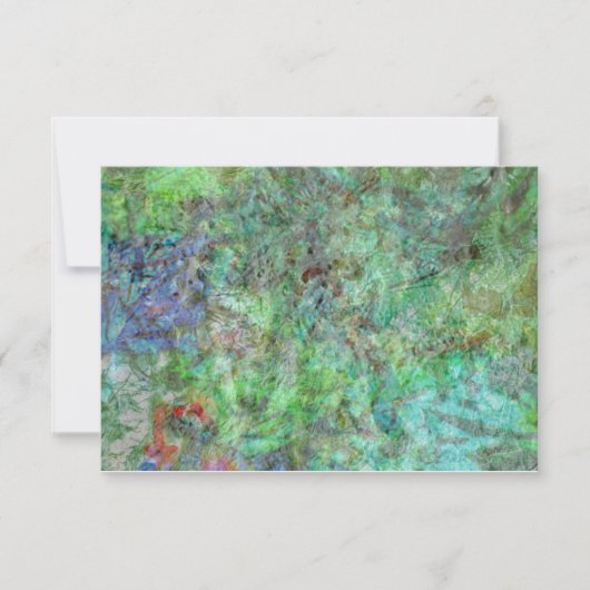 穏やかな緑の抽象芸術招待、最高の穏やかな緑 招待状 (正面)