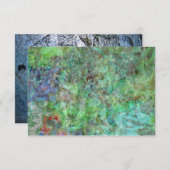 穏やかな緑の抽象芸術招待、最高の穏やかな緑 招待状 (正面/裏面)