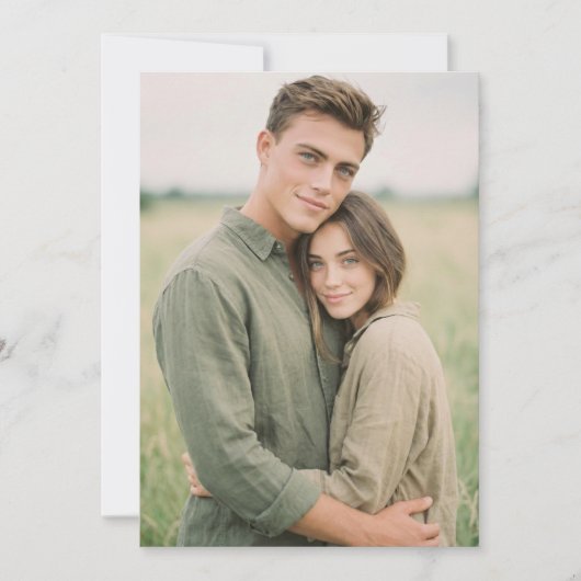 穏やかな緑の自然の写真 招待状 (正面)