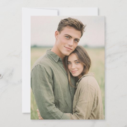 穏やかな緑の自然の写真 招待状 (正面)