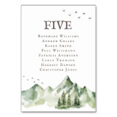 穏やかな緑の風景8ゲスト名テーブル番号 テーブルナンバー (裏面)