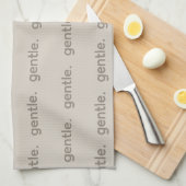 穏やかな繰り返しパターンのコジーなブランケット - 落ち着いた優しいデザイン キッチンタオル (四つ折り)